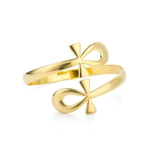Gold Ankh Bangle